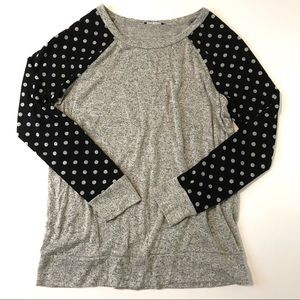 Pink Clover Delino Raglan Brushed Knit Top Medium